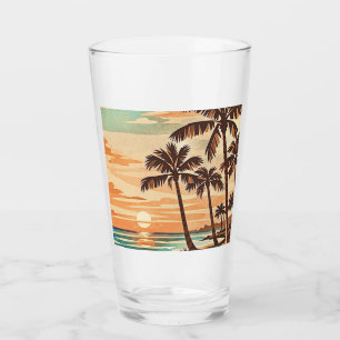 Copo De Pint praia moderna de meados do século no Havaí pôr do