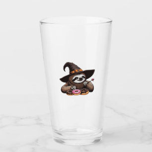 Copo De Pint Preguiça Engraçada de Chapéu de Bruxa Apreciando D