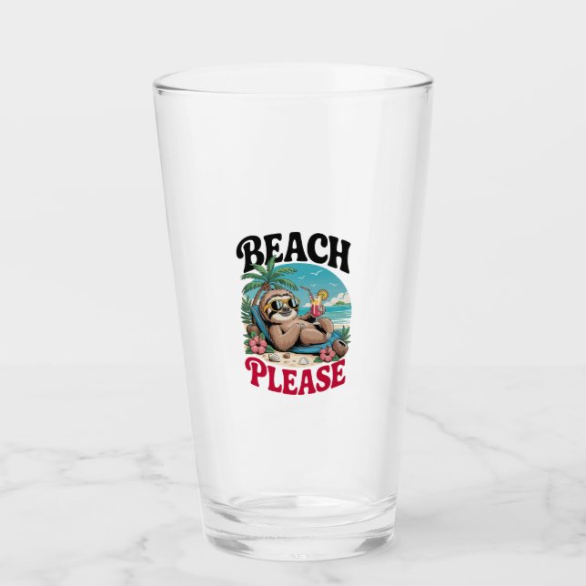 Copo De Pint Preguiça Fofa de Verão (Frente)