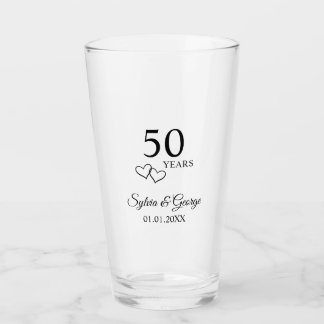 Copo De Pint Presente de 50 anos personalizado moderno e elegan