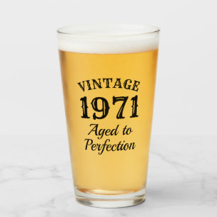 Copo De Pint Presente de cerveja vintage de 1971 para cinquente
