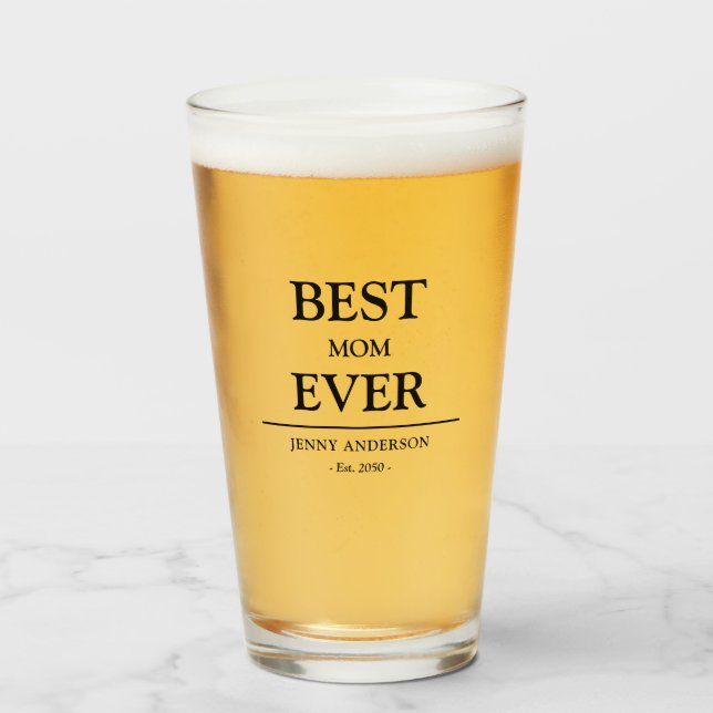 Copo De Pint Presente de Mãe Design Personalizado Simples Melho (Frente (Preenchido))