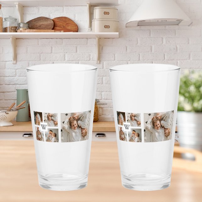 Copo De Pint Presente de Pai de Fotografia dos Pais de Colagem  (Criador carregado)