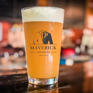 Copo De Pint Presente Elegante para Padrinho de Casamento Roupa