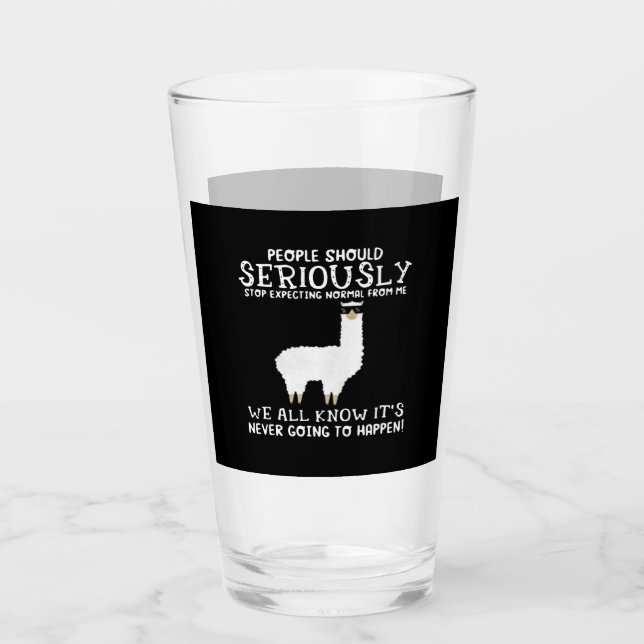 Copo De Pint Presente Llama| As Pessoas devem ser seriamente (Frente)