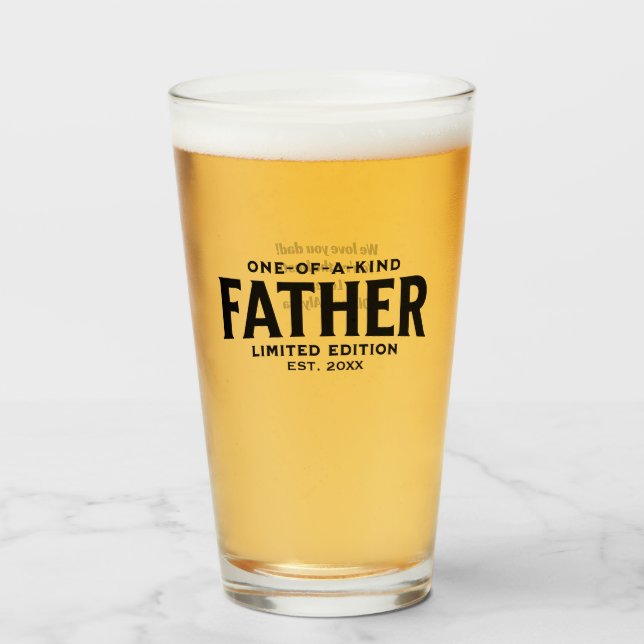 Copo De Pint Presente Moderno do Dia dos Pais para o Papai Pers (Frente (Preenchido))