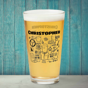 Copo De Pint Presente para um varejista de peças de carro com 