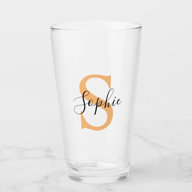 Copo De Pint Presente Personalizado com Nome em Letra Elegante (Frente)