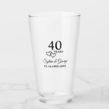 Presente Personalizado de 40º Aniversário Elegante