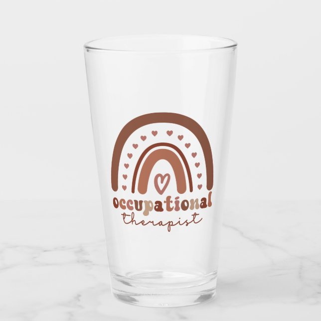 Copo De Pint Presentes Terapêuticos Ocupacionais Boho Arco-Íris (Frente)