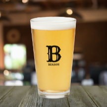 Preto Estilizado Inicial e Sobrenome