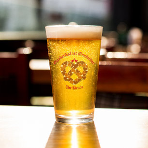 Copo De Pint Pretzel Heart Oktoberfest Personalizado