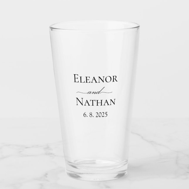 Copo De Pint Primavera de Vidro Simples e Elegante (Frente)