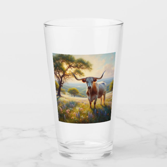 Copo De Pint Primavera do Texas longhorn (Frente)
