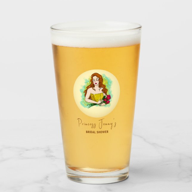 Copo De Pint Princesa para a Rainha Chá de panela (Frente (Preenchido))