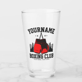 Copo De Pint Pro Boxer ADD NAME - Luvas vermelhas Formação em A