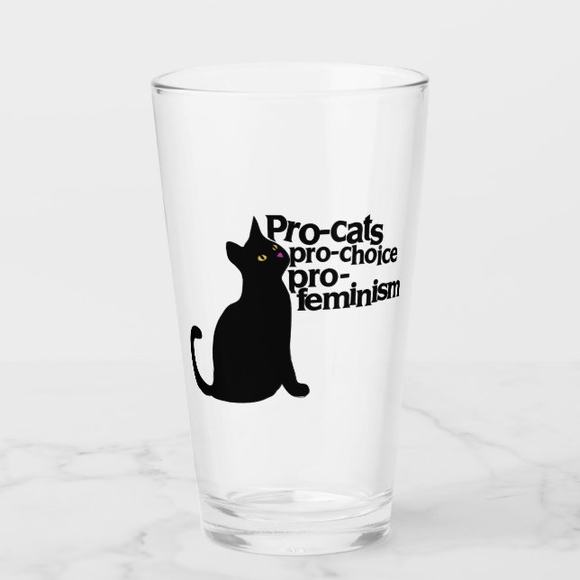 Copo De Pint pro-cats pro-choice pro-feminism (Frente)