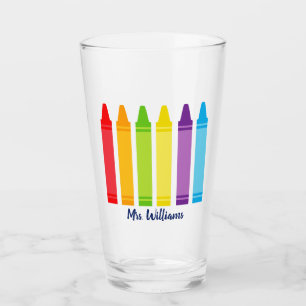 Copo De Pint Professor de Ensino Elementar Cute Crayon