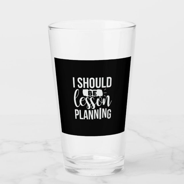 Copo De Pint Professora Arte Eu Deveria Estar Planejando Lições (Frente)