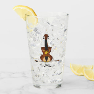 Copo De Pint Professora de Música Cuta da Violin Owl