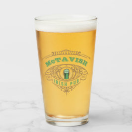 Copo De Pint Pub Beer Glass, personalizado irlandês