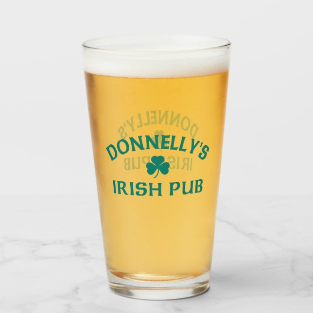 Copo De Pint Pub Irlandês de Donnelly   (Frente (Preenchido))