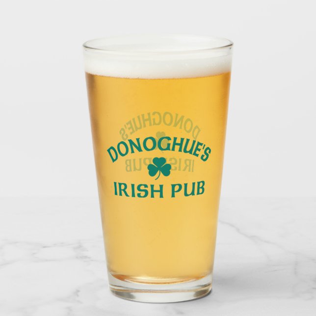 Copo De Pint Pub Irlandês de Donoghue   (Frente (Preenchido))