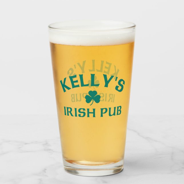 Copo De Pint Pub Irlandês de Kelly (Frente (Preenchido))