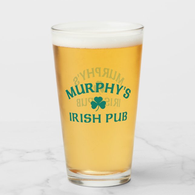 Copo De Pint Pub Irlandês Murphy  (Frente (Preenchido))