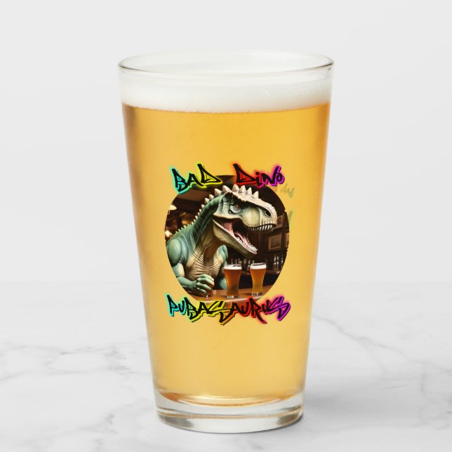 Copo De Pint PUBASAURUS por BAD Dino (Traseira (Preenchido))