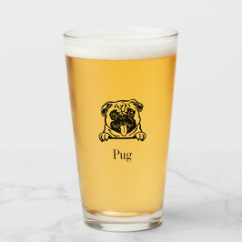Copo De Pint Pug Glass Tumbler