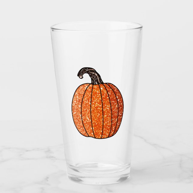 Copo De Pint Pumpkin com brilho (Frente)