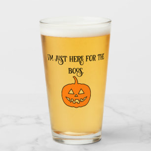 Copo De Pint Pumpkin de Halloween Estou aqui para o vidro dos B