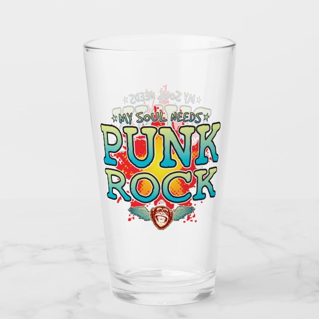Copo De Pint Punk Rock Soul Glass Tumbler (Frente)