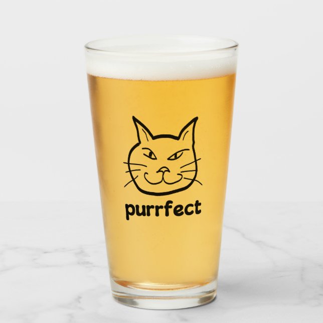 Copo De Pint Purfect Cat (Frente (Preenchido))