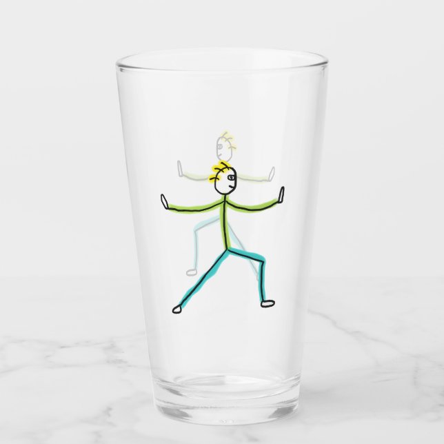 Copo De Pint Qigong Stickman (Frente)