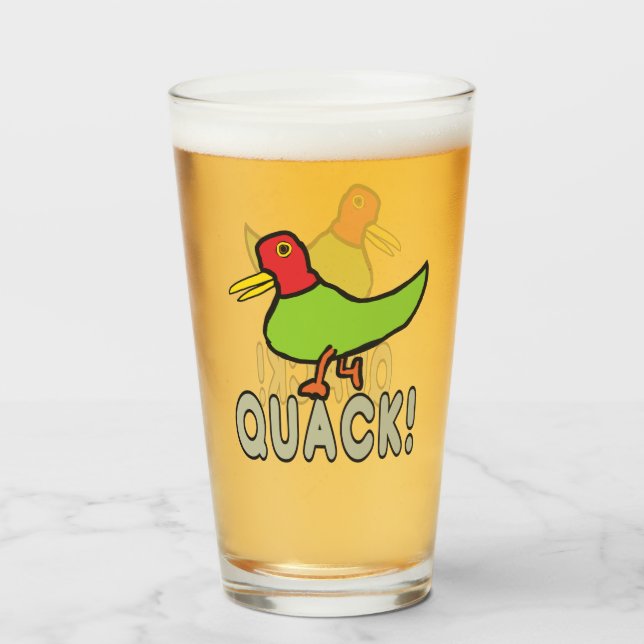 Copo De Pint Quack Duck Quacking (Frente (Preenchido))