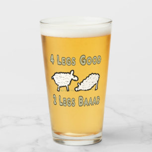 Copo De Pint Quatro Pernas Bom Funny Shep Pun