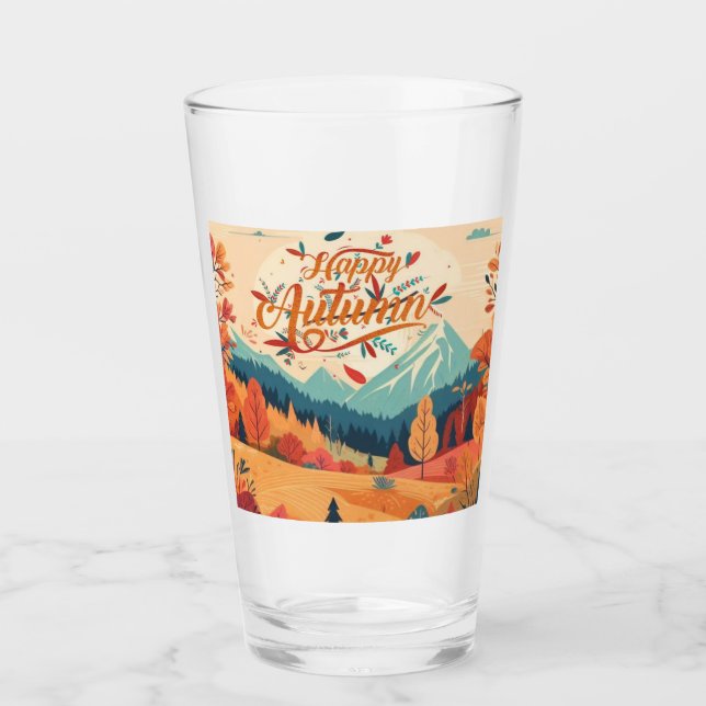 Copo De Pint Queda/outono/folhas/cor (Frente)