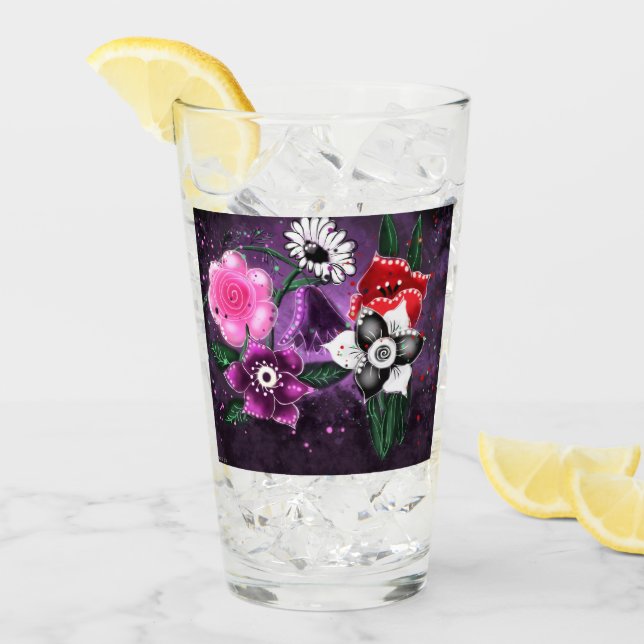 Copo De Pint Queijo-preto-rosado-branco-palha-margarida-rosada- (Gelo frontal)