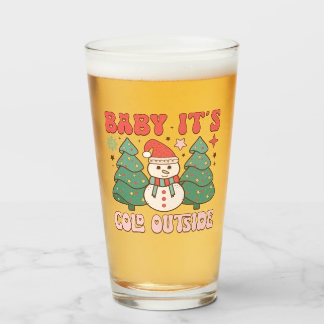 Copo De Pint Querida, está frio lá fora (Frente (Preenchido))