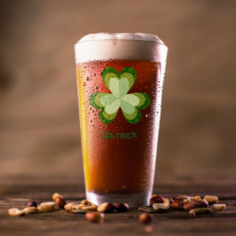 Copo De Pint Quilt Look Green Shamrock Personalizado
