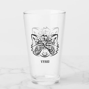 Copo De Pint Racconon Tribal Negro e Branco