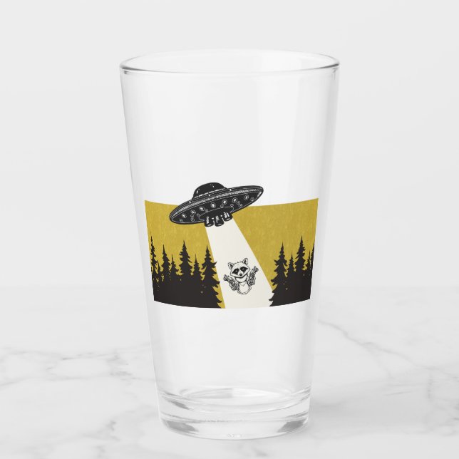 Copo De Pint Raccoon UFO (Frente)