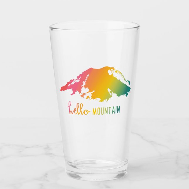 Copo De Pint Rainbow Mt Rainier Glass (Frente)