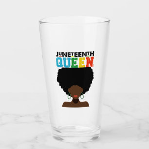 Copo De Pint Rainha do Juneteenth Menina Afro Negra Melanina