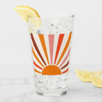 Raios do Sol Retrospectivo Laranja Vermelho Amarel