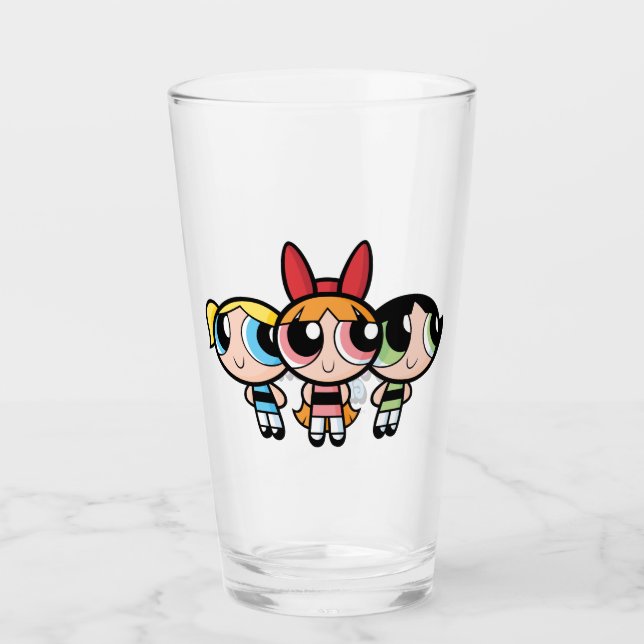 Copo De Pint Raparigas Powerpuff: Açúcar, Especiarias e Tudo Mu (Frente)