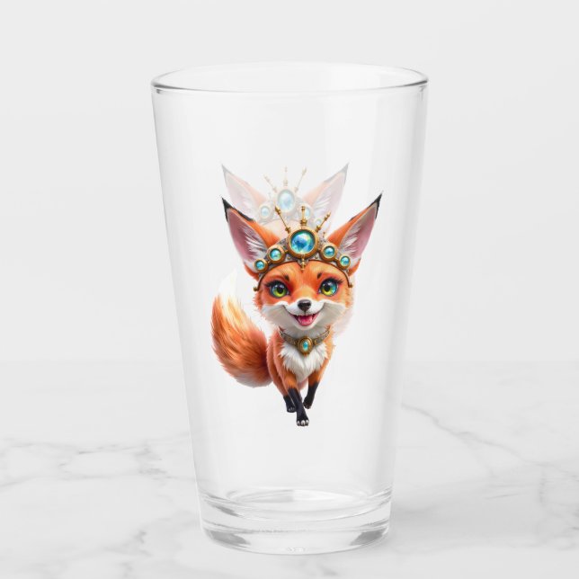 Copo De Pint Raposa Estrelada dos Prados ao Luar.  (Frente)