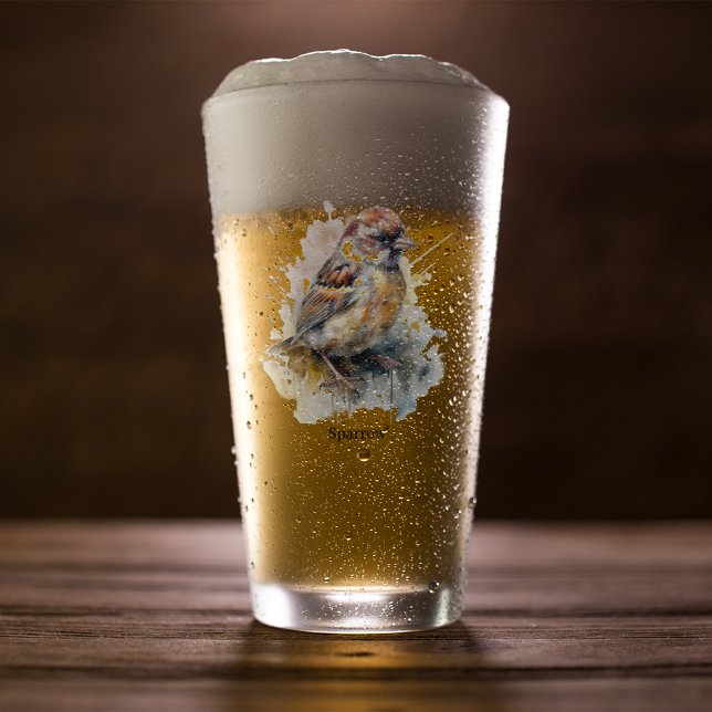 Copo De Pint Rastreador de Aquarela Russo, personalizado (Criador carregado)